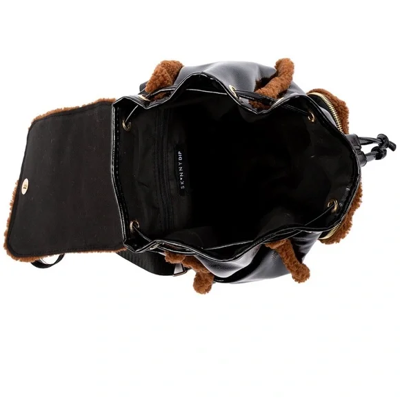 SKINNYDIP LONDON Scarlett Small Fluff Trim Backpack- never opened! - Picture 5 of 8